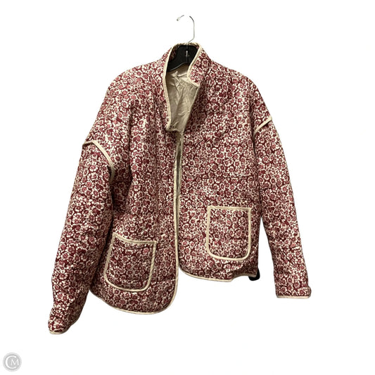 Jacket Other By Clothes Mentor In Cream & Red, Size: L