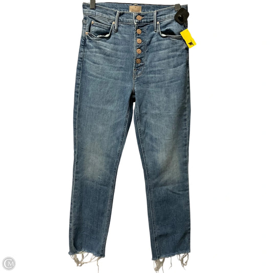 Jeans Straight By Mother In Blue Denim, Size: 4