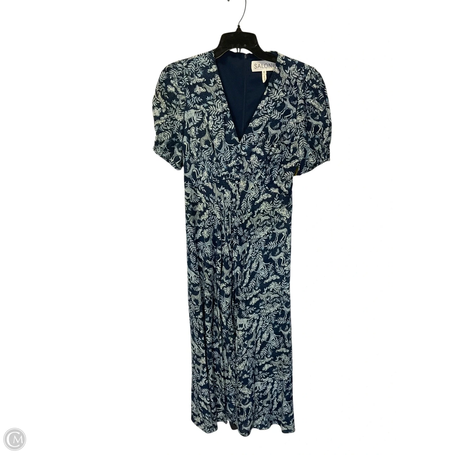 Dress Casual Maxi By Cmc In Blue & White, Size: 4
