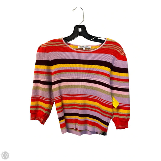 Top 3/4 Sleeve By English Factory In Striped Pattern, Size: S