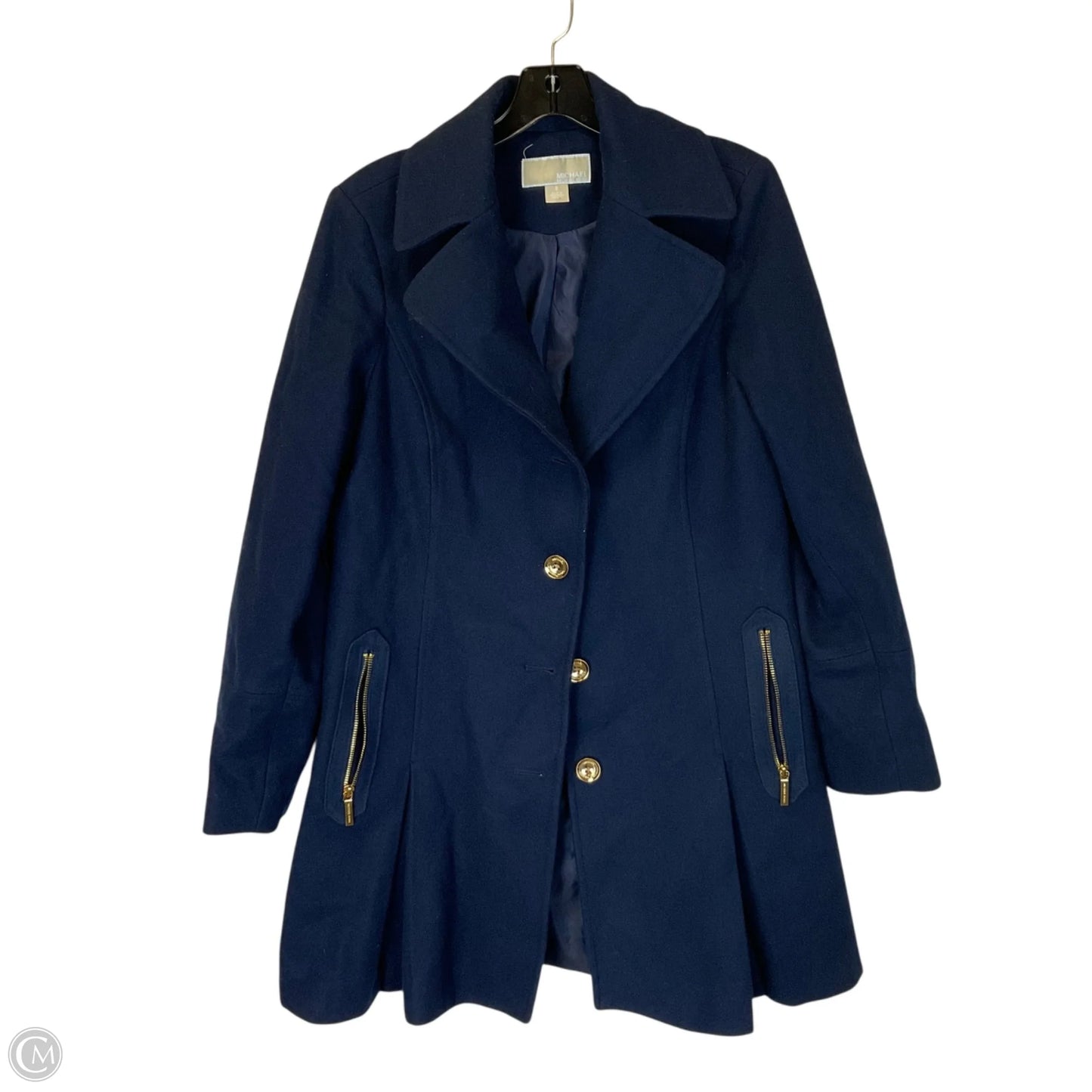 Coat Trench Coat By Michael By Michael Kors In Navy, Size: M