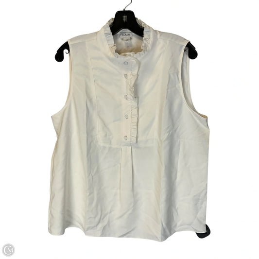 Top Sleeveless By J. Crew In Cream, Size: Xl