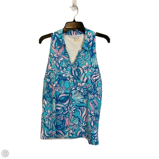 Tank Top Designer By Lilly Pulitzer In Blue & Pink, Size: Xl