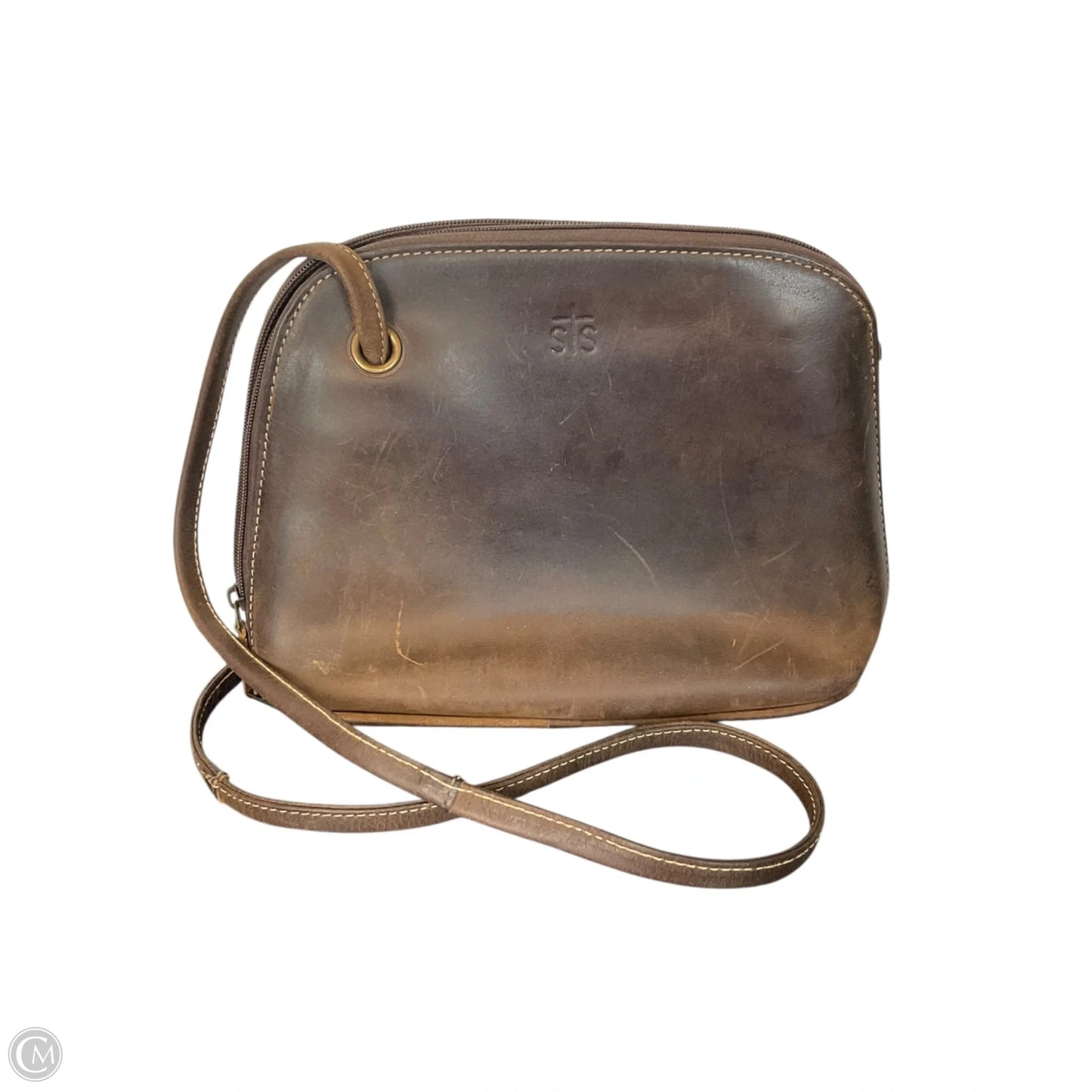Crossbody Leather By Clothes Mentor, Size: Small