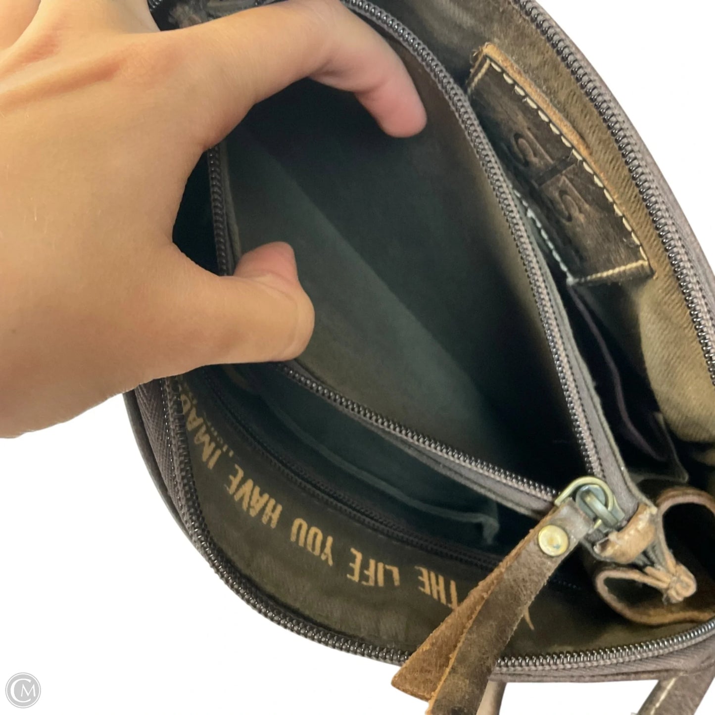Crossbody Leather By Clothes Mentor, Size: Small