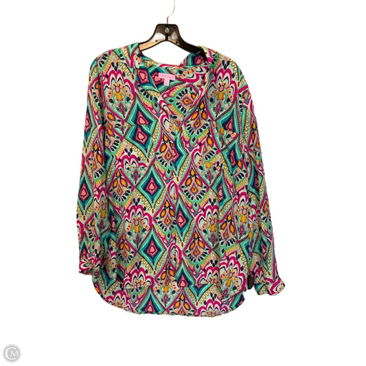 Top Long Sleeve Designer By Lilly Pulitzer In Multi-colored, Size: Xl