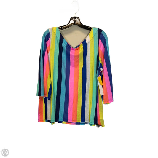 Top 3/4 Sleeve Designer By Lilly Pulitzer In Multi-colored, Size: Xl