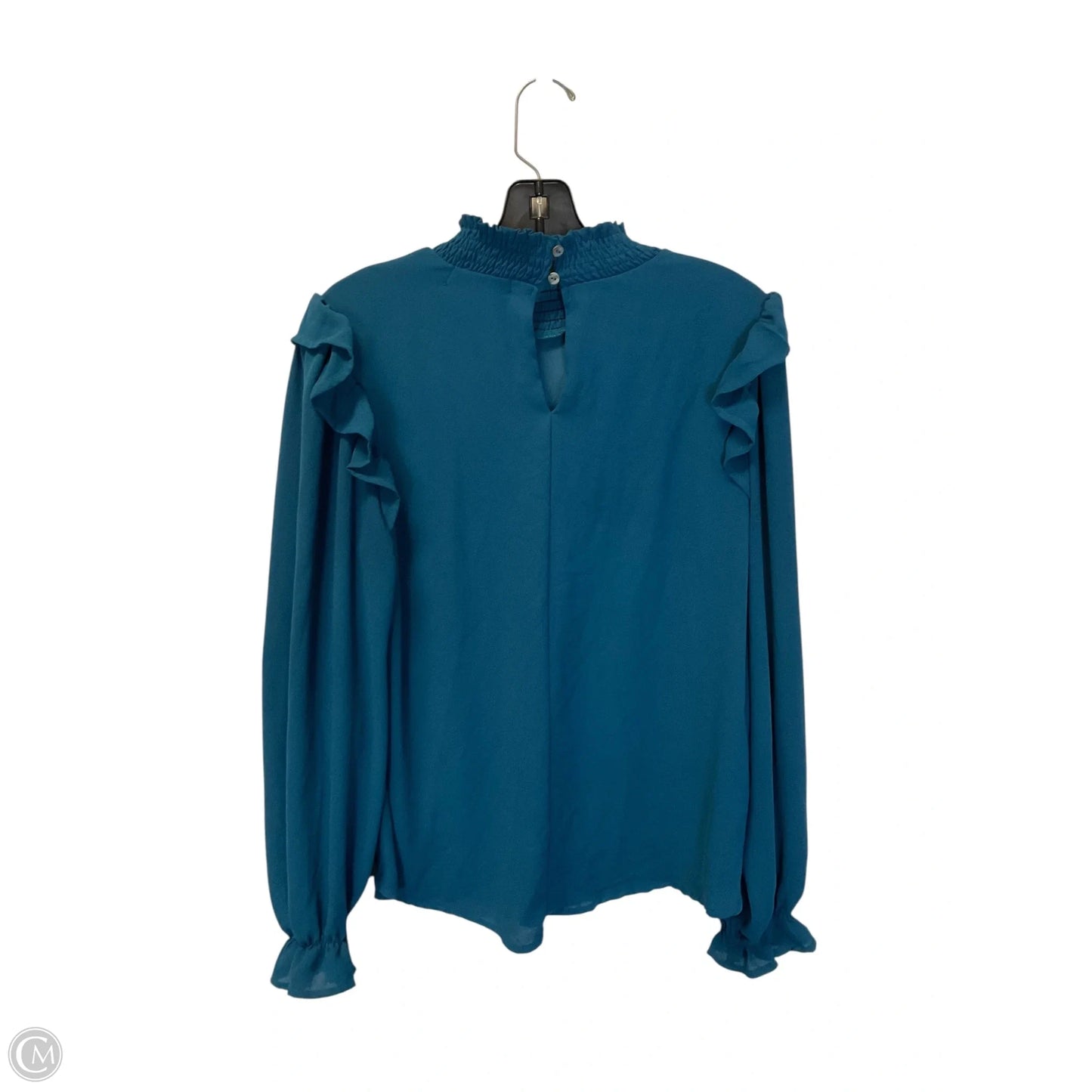 Top Long Sleeve By Almost Pink In Blue, Size: L