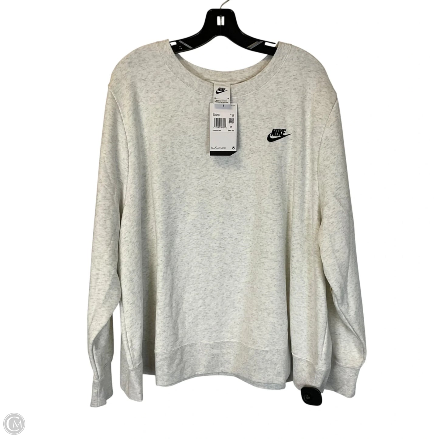 Sweatshirt Crewneck By Nike Apparel In Grey, Size: 3x