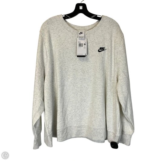 Sweatshirt Crewneck By Nike Apparel In Grey, Size: 3x