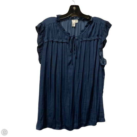 Top Sleeveless By Joie In Blue, Size: 1x