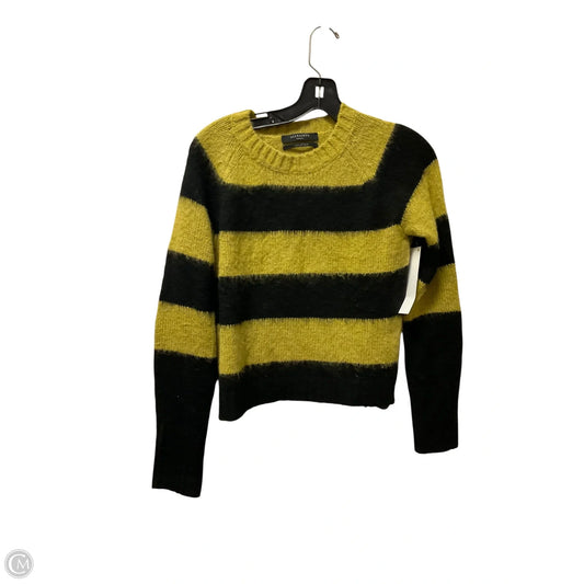 Sweater Designer By All Saints In Black & Yellow, Size: S