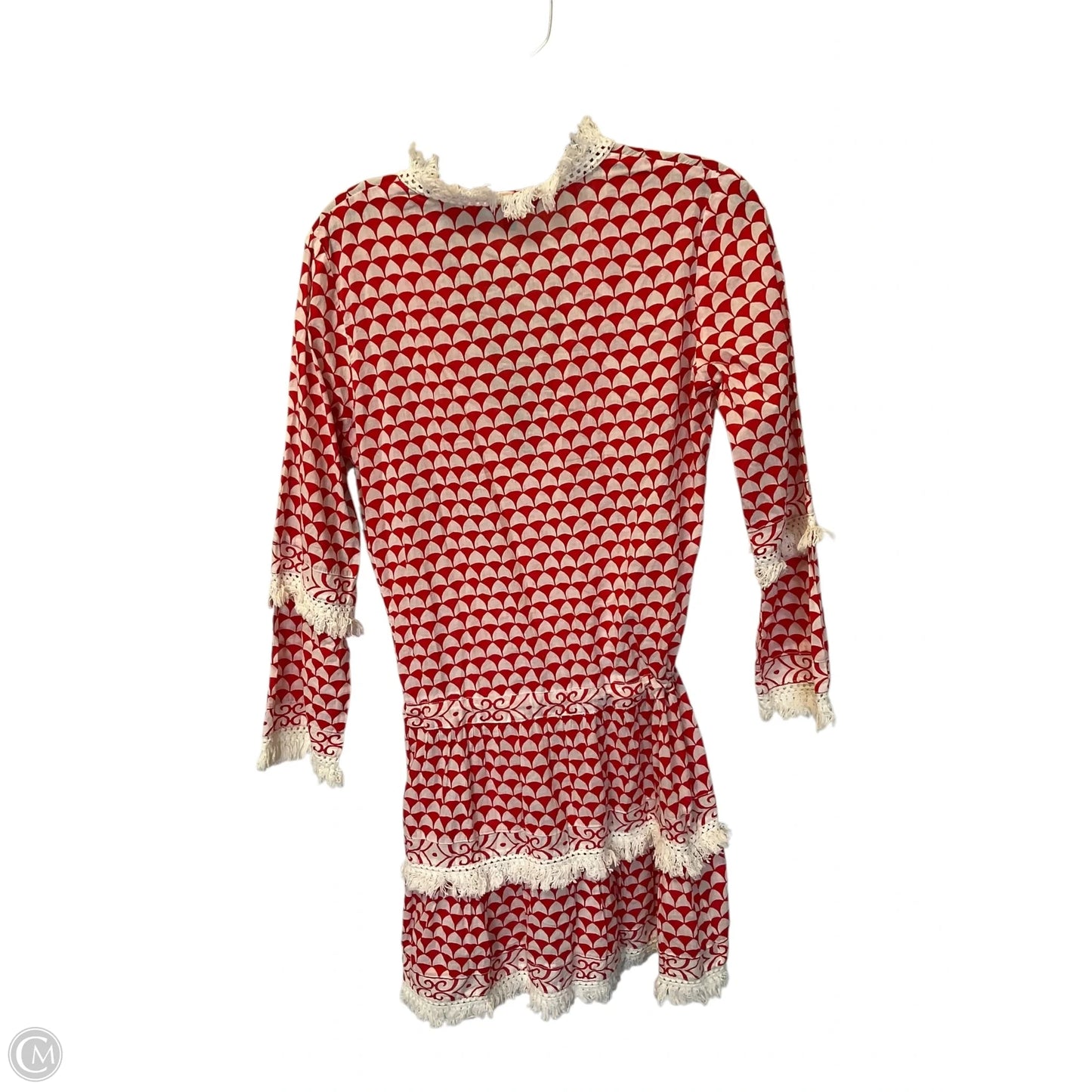 Dress Casual Short By Cmc In Red & White, Size: Xs