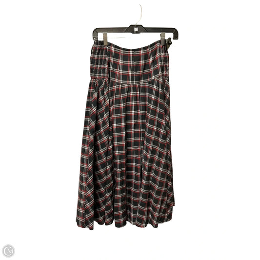 Skirt Midi By Banjanan In Plaid Pattern, Size: Xs