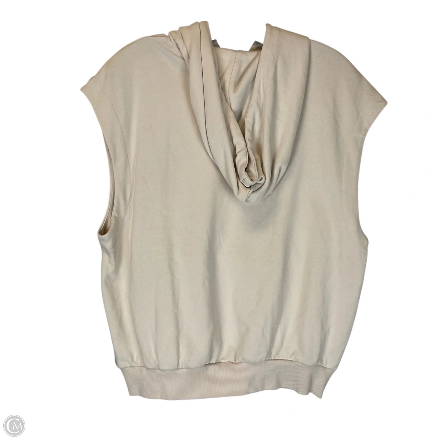 Sweatshirt Hoodie By H&m In Cream, Size: S