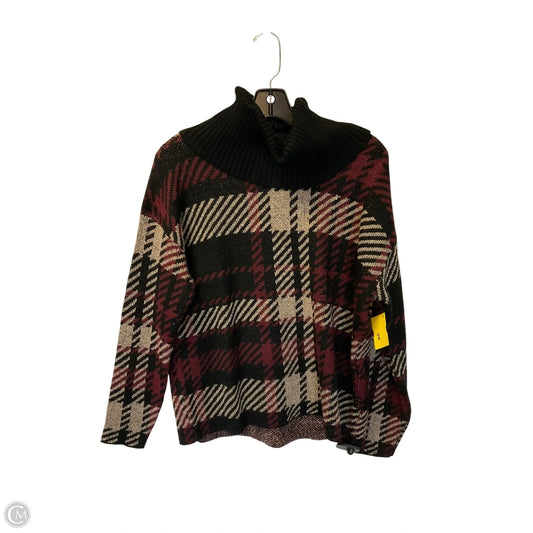 Sweater By Joseph A. In Black & Red, Size: S