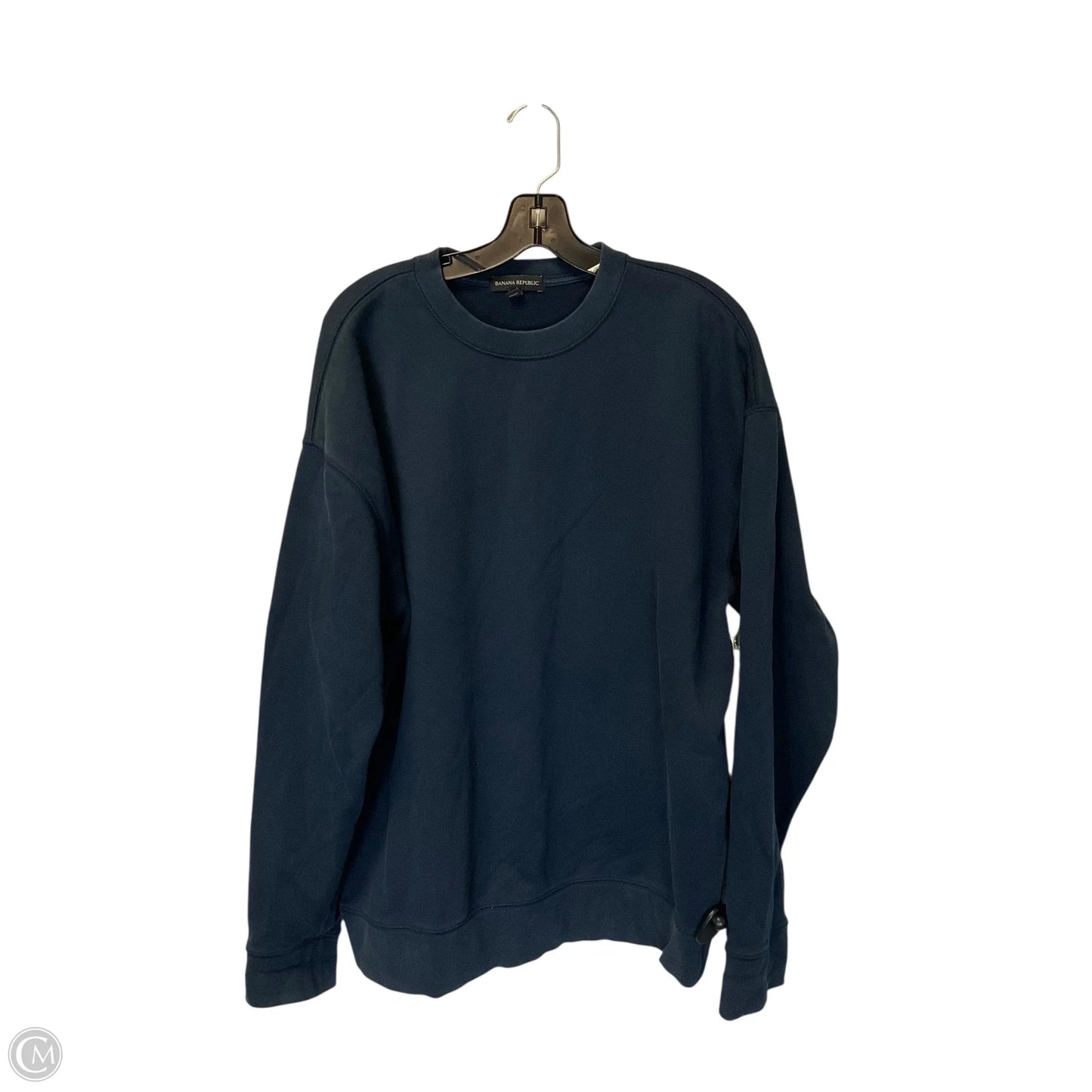 Sweatshirt Crewneck By Banana Republic In Navy, Size: L