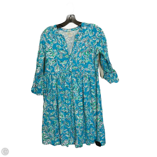 Dress Designer By Lilly Pulitzer In Blue & Green, Size: Xs
