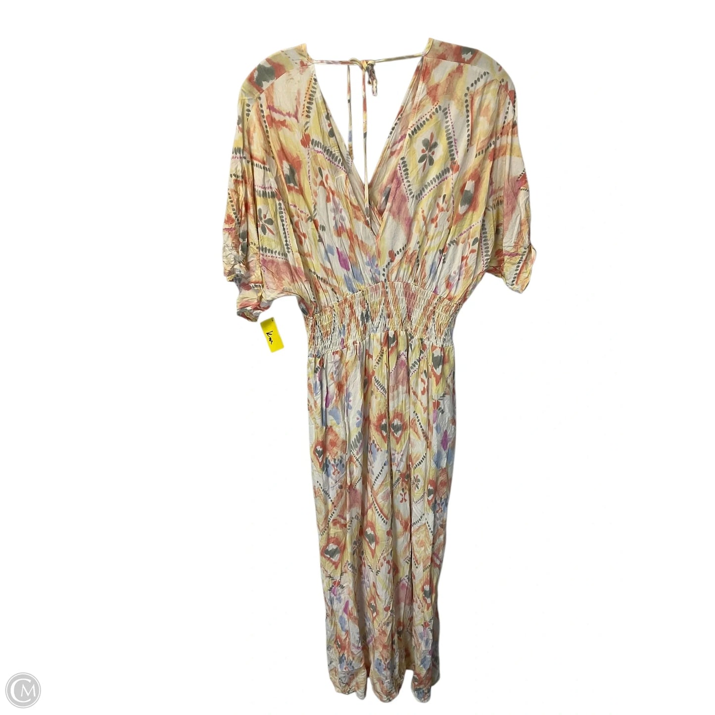 Dress Casual Maxi By Almost Pink In Orange & Yellow, Size: M