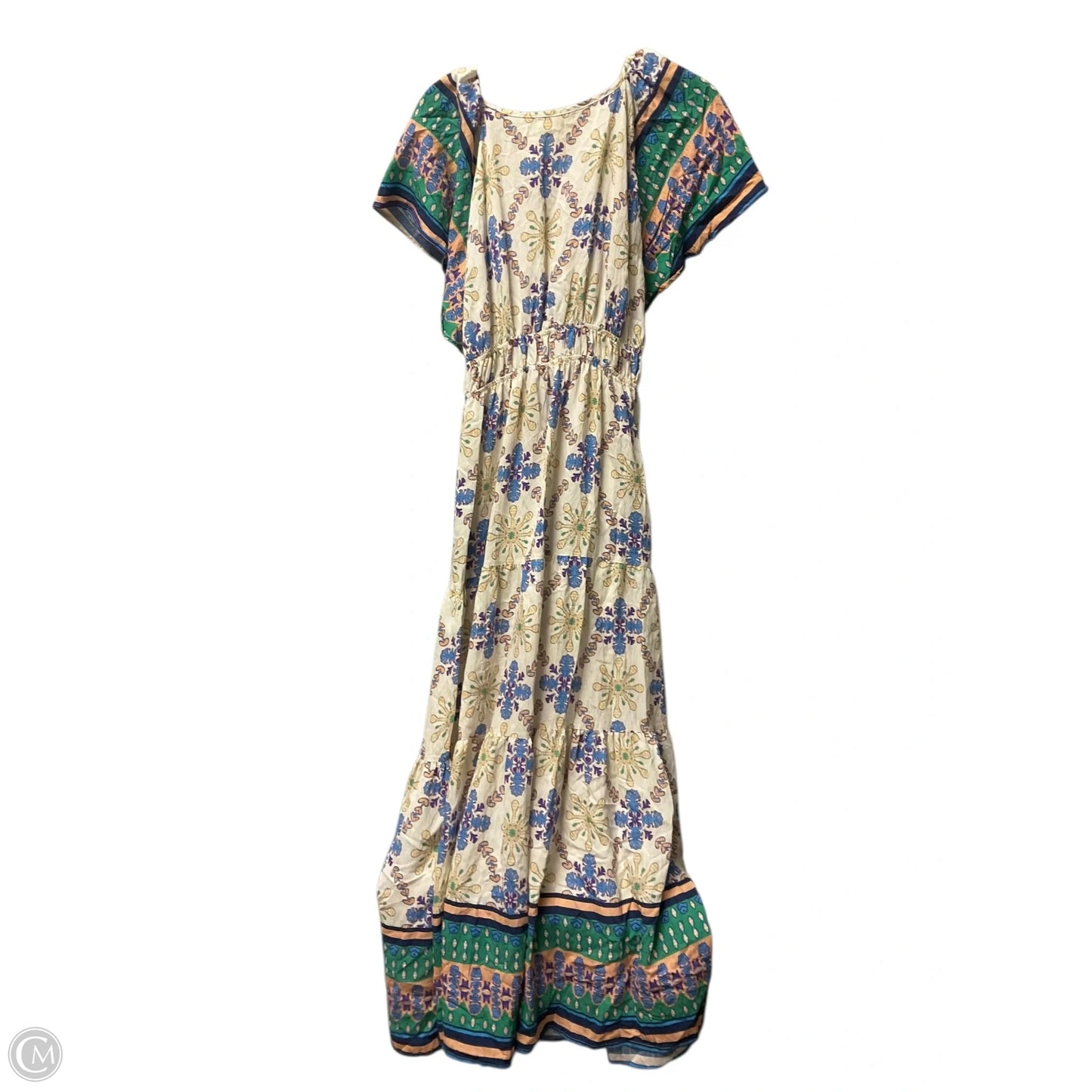 Dress Casual Maxi By Almost Pink In Blue & Green, Size: M