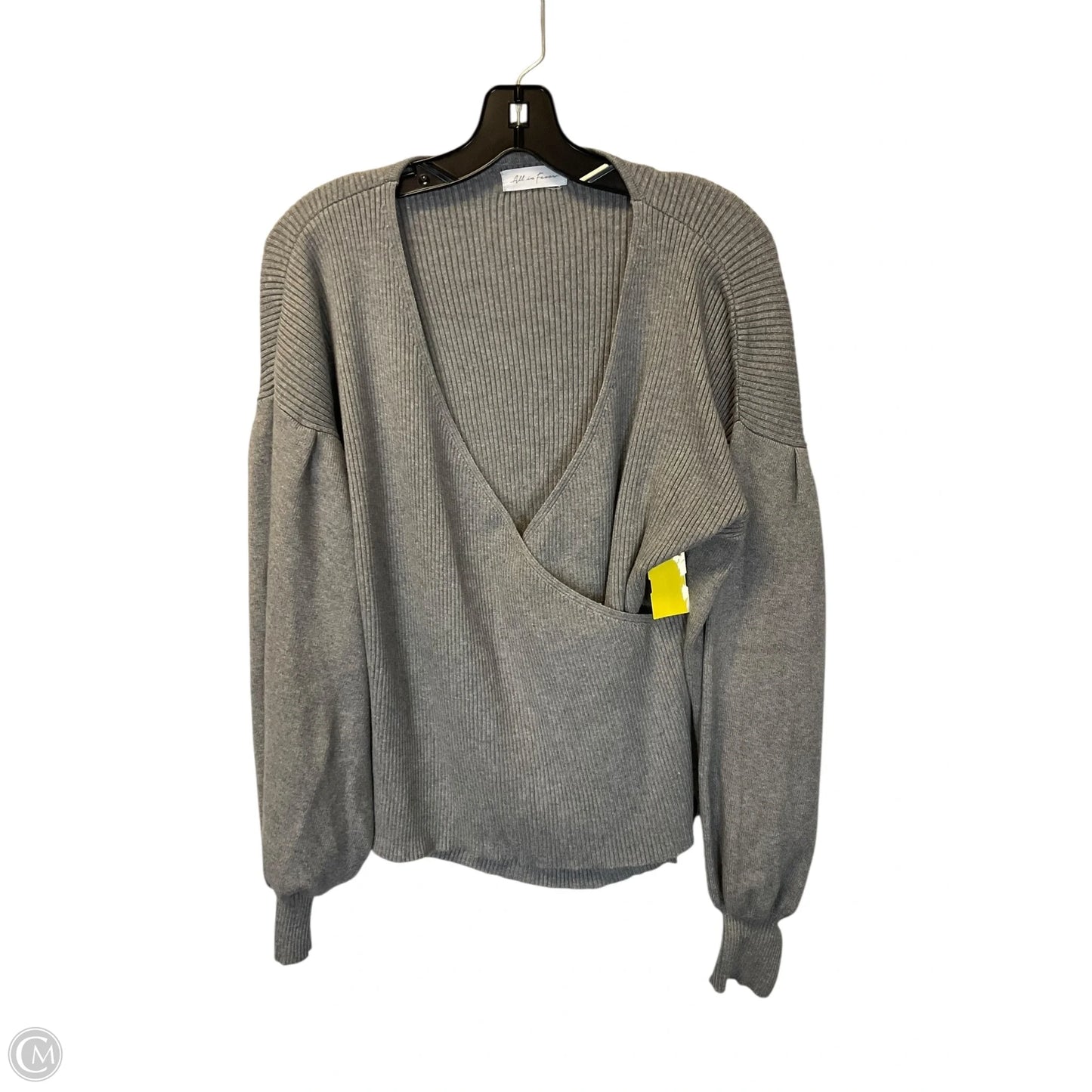 Sweater By All In Favor In Grey, Size: Xl