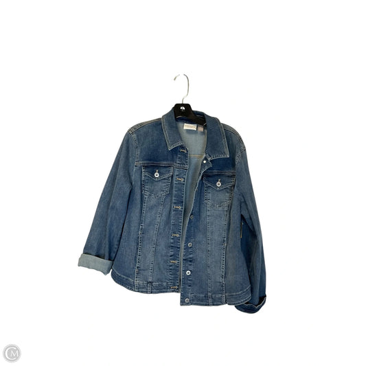 Jacket Denim By Chicos In Blue Denim, Size: M