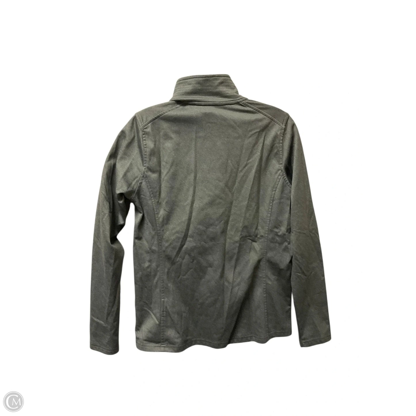 Athletic Top Long Sleeve Collar By The North Face In Grey, Size: M