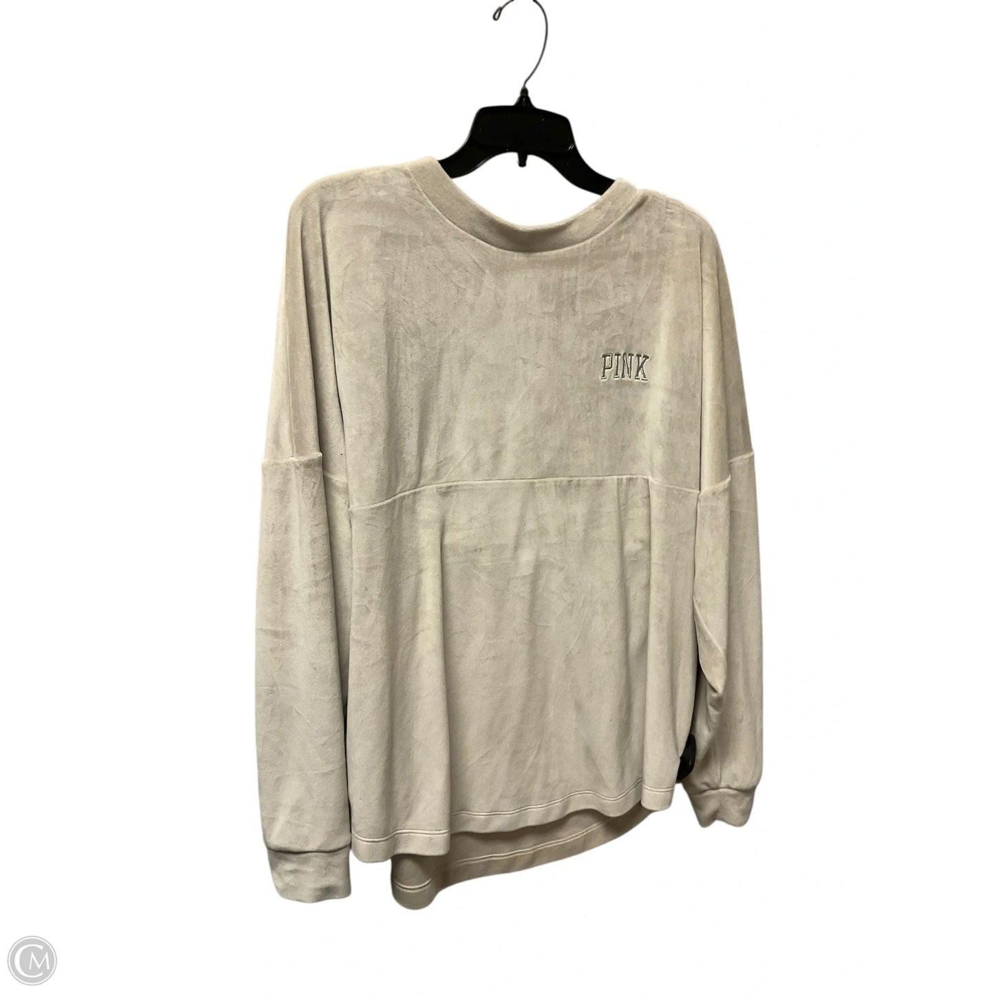 Sweatshirt Crewneck By Pink In Tan, Size: M
