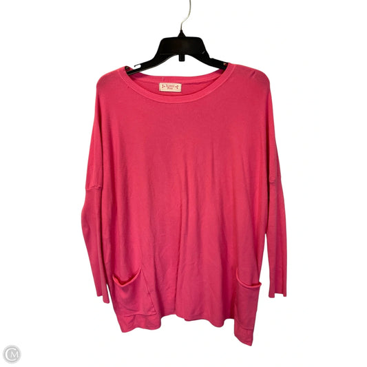 Top Long Sleeve By Almost Pink In Pink, Size: M