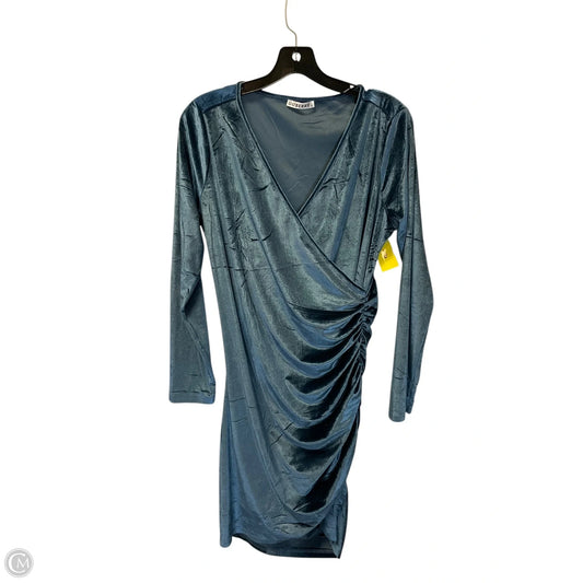 Dress Party Midi By Clothes Mentor In Blue, Size: L