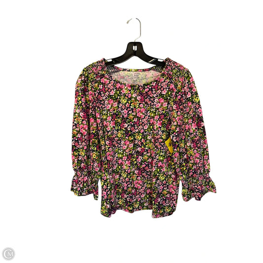 Top Long Sleeve By Crown And Ivy In Floral Print, Size: S