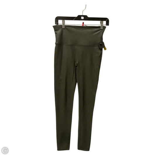 Athletic Leggings By Spanx In Green, Size: L