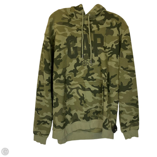 Sweatshirt Hoodie By Gap In Camouflage Print, Size: L
