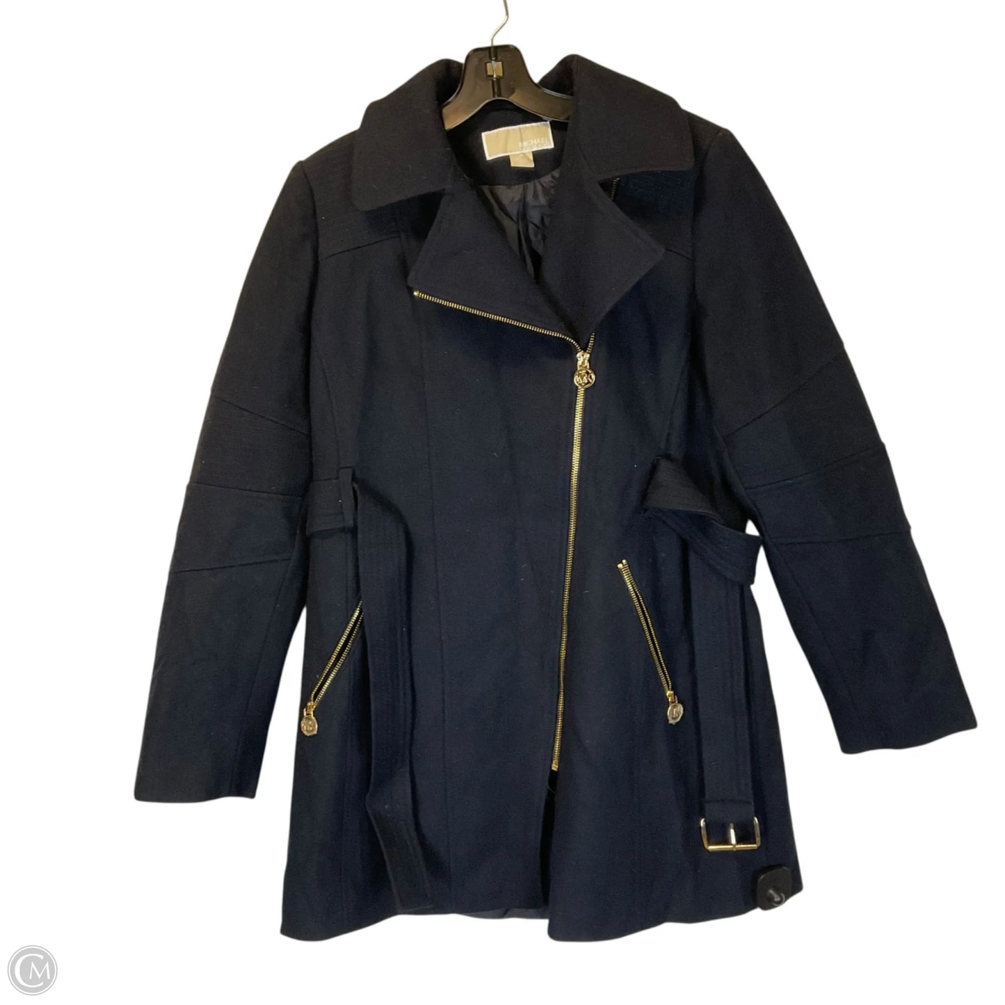 Coat Trench Coat By Michael By Michael Kors In Navy, Size: M
