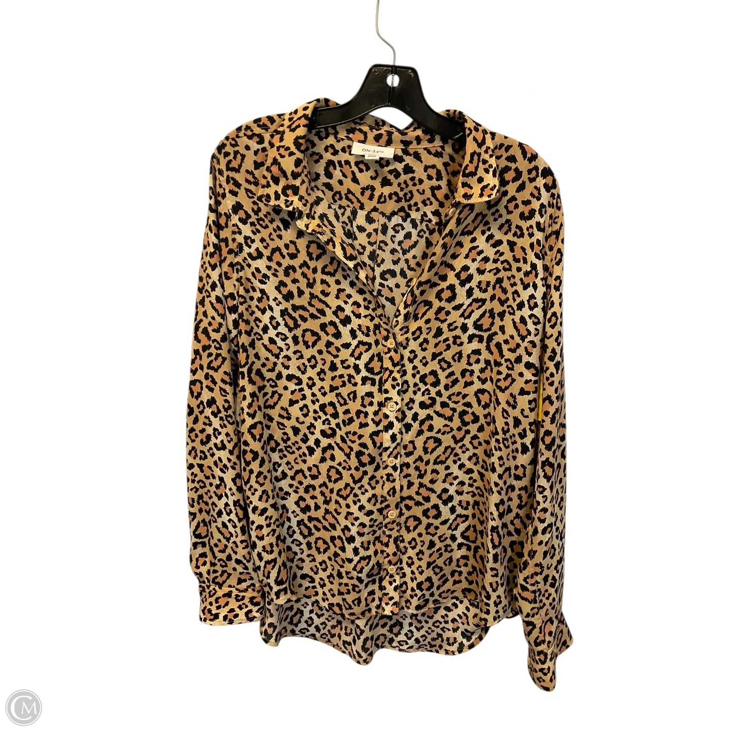 Top Long Sleeve By On 34th In Animal Print, Size: M