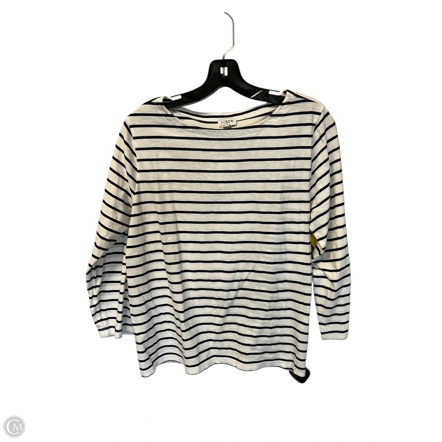 Top Long Sleeve Basic By J. Crew In Striped Pattern, Size: M