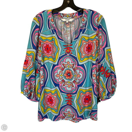 Top 3/4 Sleeve By Crosby In Multi-colored, Size: L