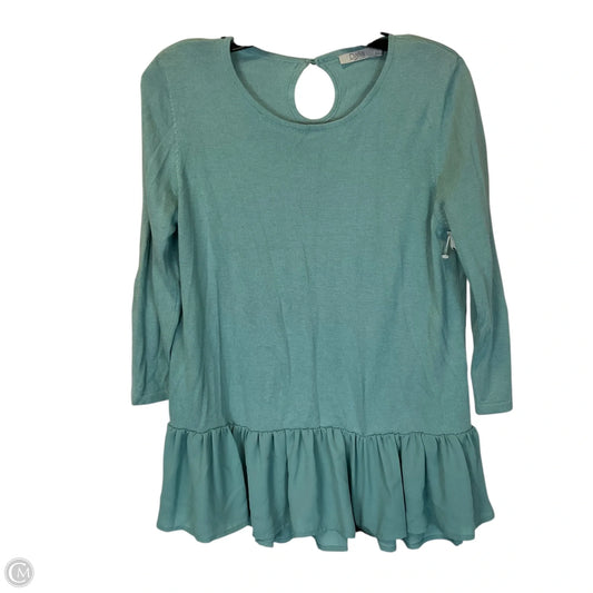 Top Long Sleeve By Dalia In Blue, Size: L