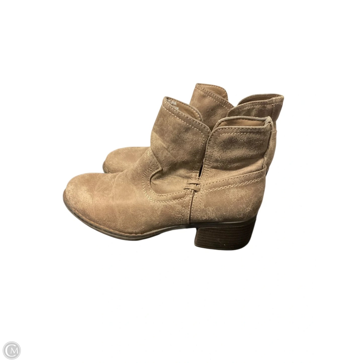 Boots Ankle Heels By True Craft In Brown, Size: 7