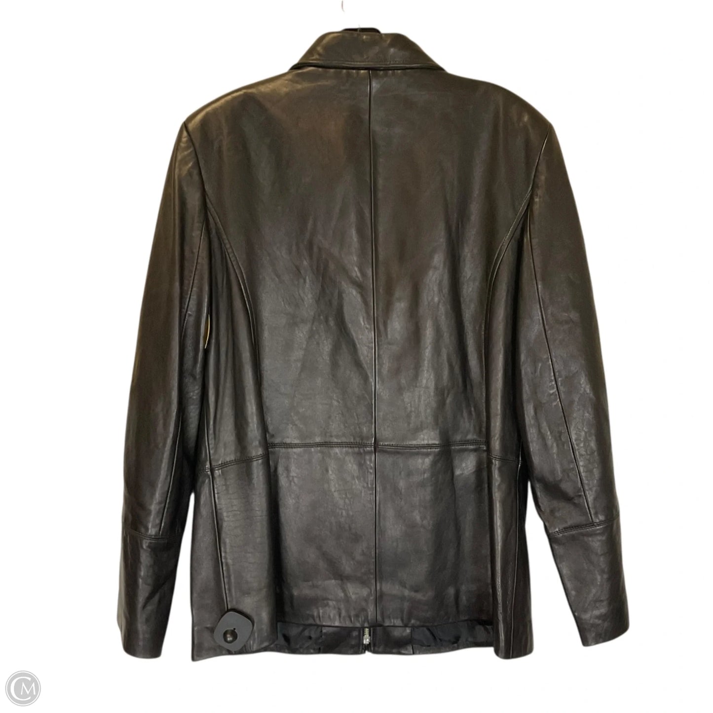 Jacket Leather By Casual Corner In Black, Size: L