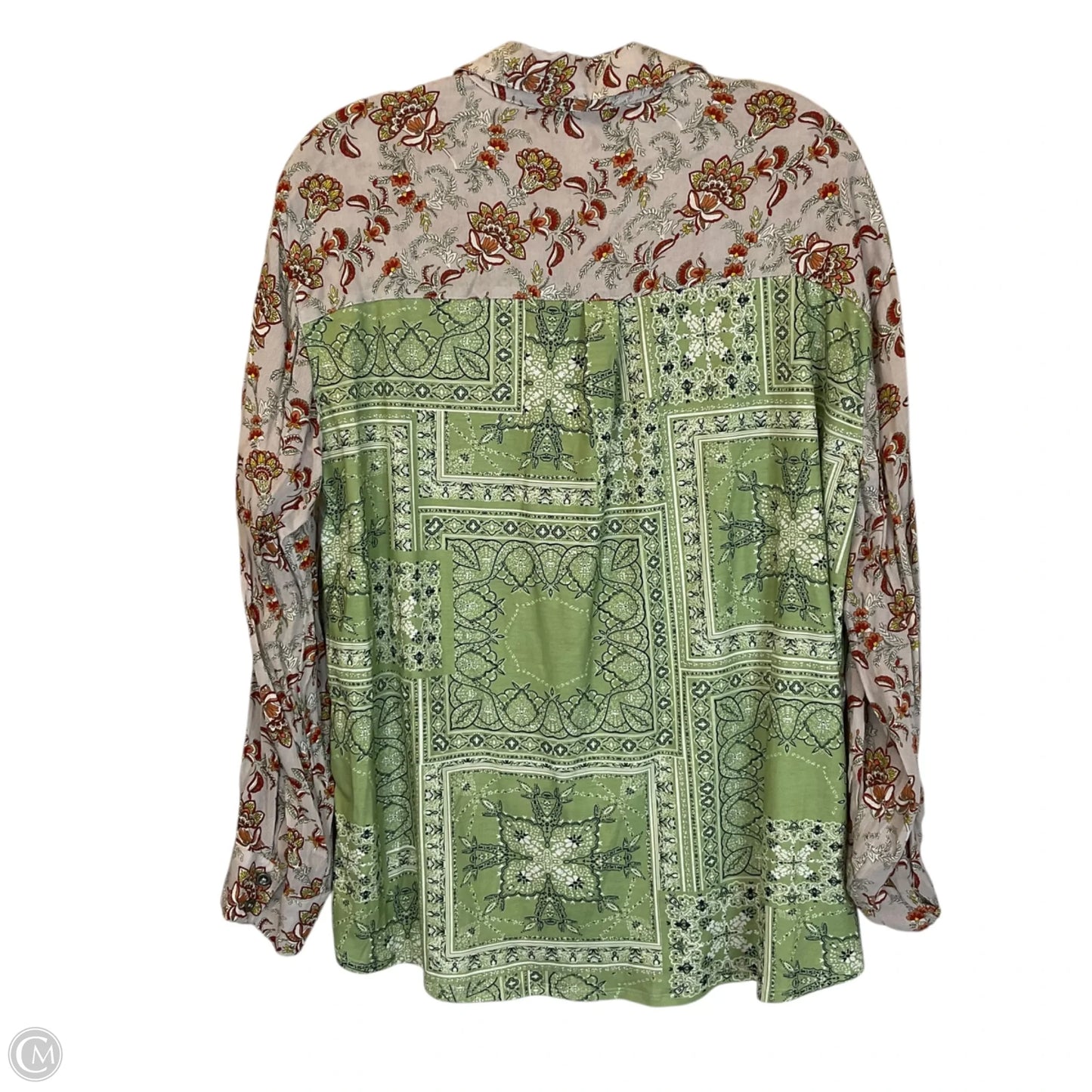 Top Long Sleeve By Cmc In Floral Print, Size: M