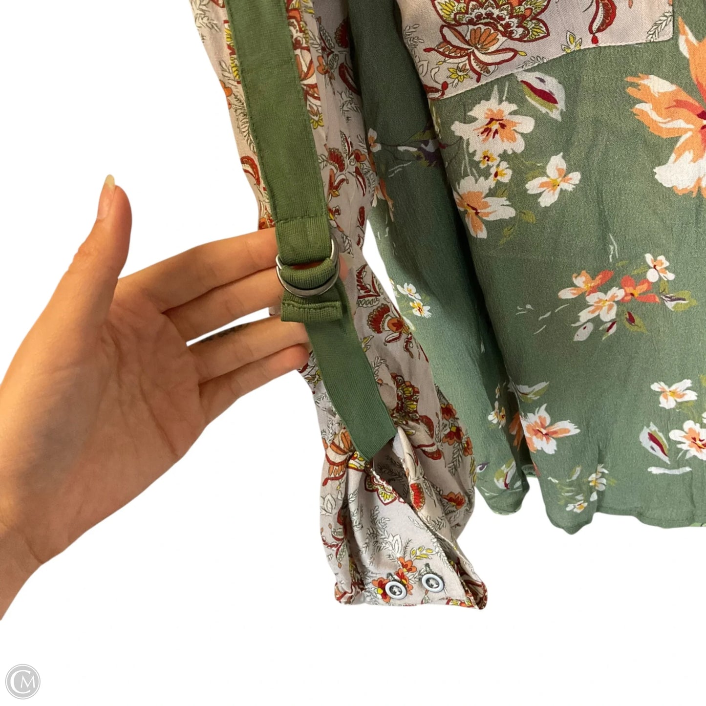 Top Long Sleeve By Cmc In Floral Print, Size: M