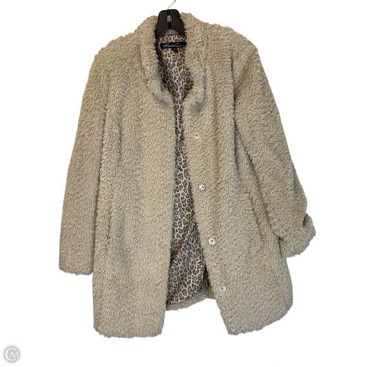 Coat Faux Fur & Sherpa By Kenneth Cole In Beige, Size: M