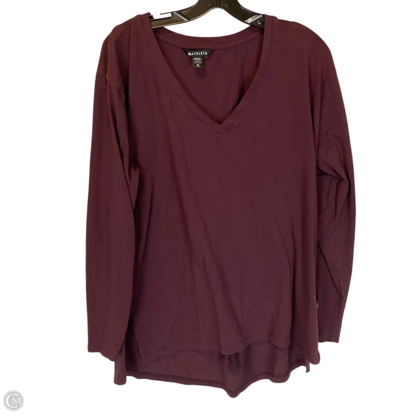 Top Long Sleeve Basic By Athleta In Purple, Size: Xlp