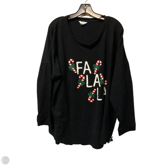Sweatshirt Crewneck By Crown And Ivy In Black, Size: 3x