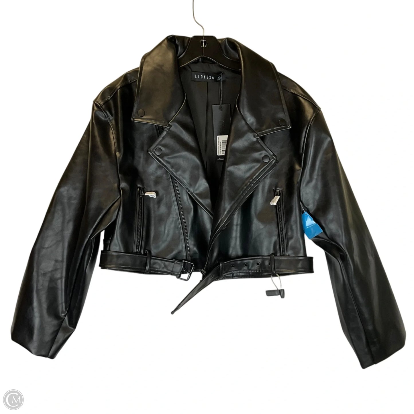 Jacket Moto By Clothes Mentor In Black, Size: Xs
