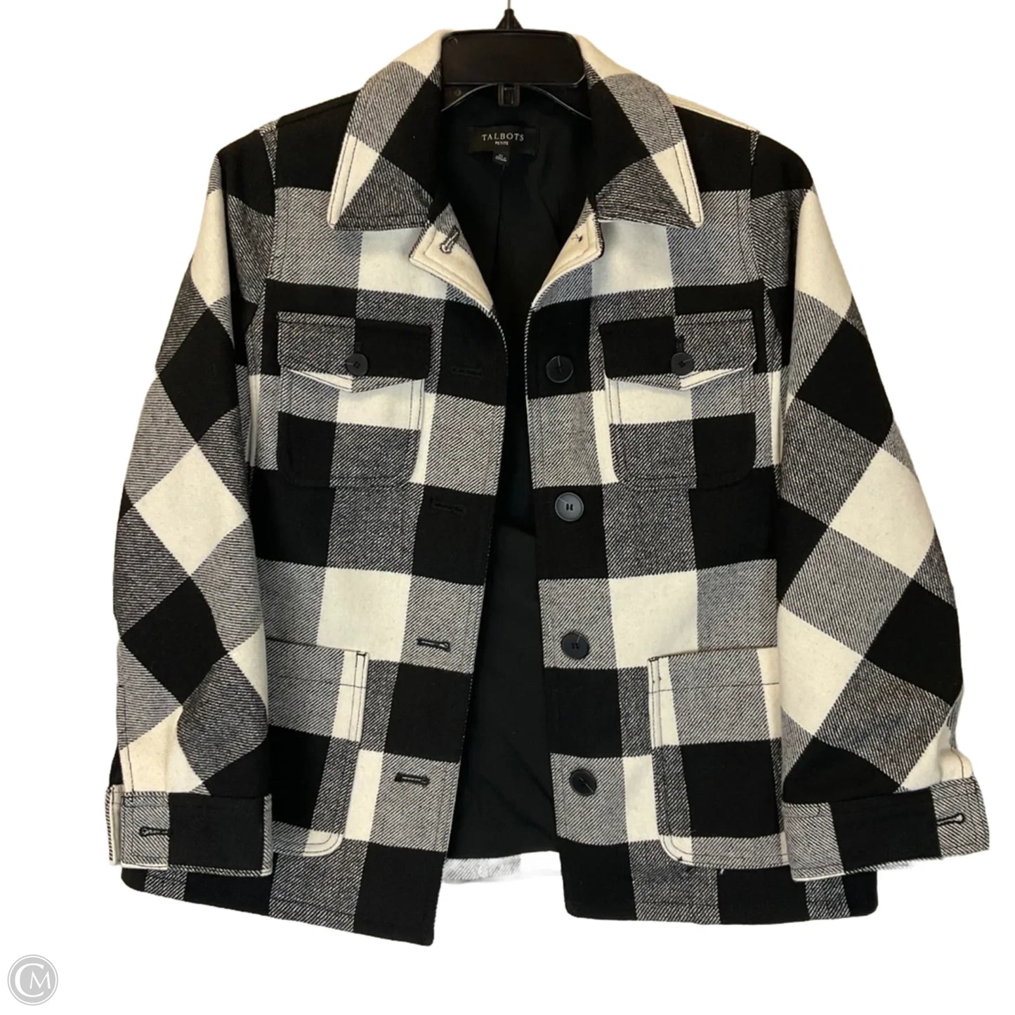 Jacket Other By Talbots In Black & White, Size: S PETITE