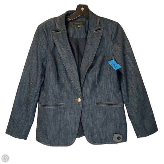 Blazer By Talbots In Blue Denim, Size: Xs