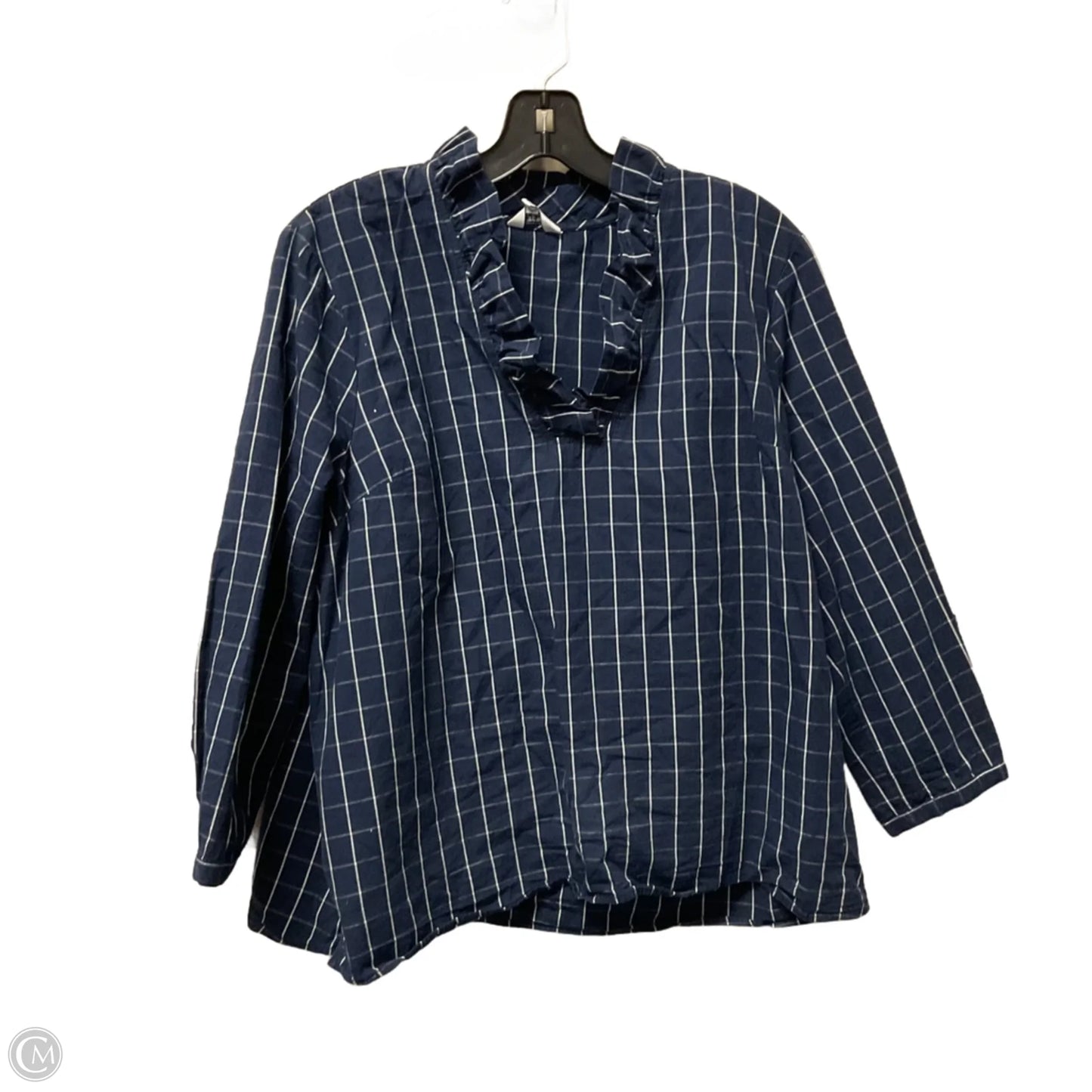 Top Long Sleeve By Crown And Ivy In Navy, Size: Xl