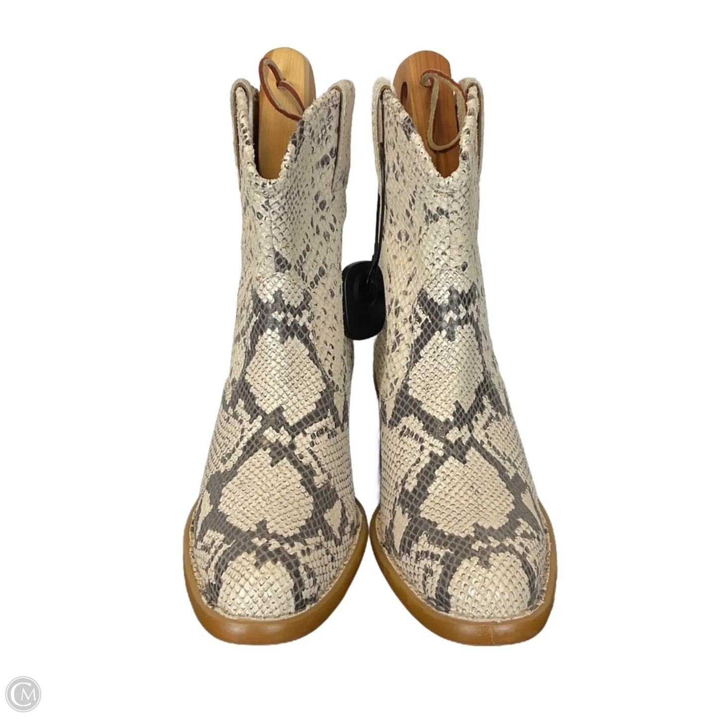 Boots Ankle Heels By Born In Snakeskin Print, Size: 7